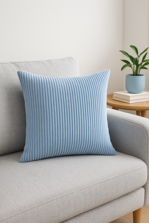housses de coussin rayées en velours côtelé 30x50 et 50x70 cm - vue 2 sur 2
