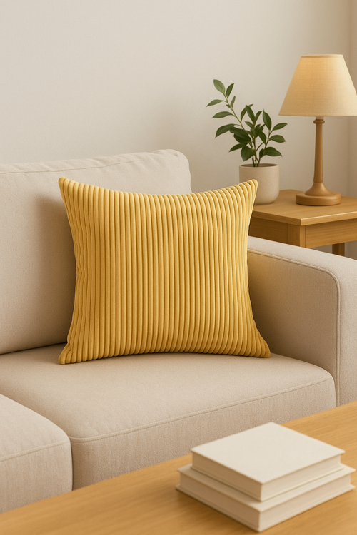 housses de coussin rayées en velours côtelé 30x50 et 50x70 cm - vue 2 sur 2