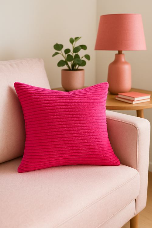 housses de coussin rayées en velours côtelé 30x50cm 50x70cm - vue 2 sur 2