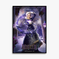 impression sur toile wicked affiche elphaba fan de glinda décorative