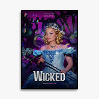 impression sur toile wicked affiche elphaba glinda décorative cadeau