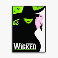 impression toile wicked affiche elphaba fan de glinda décorative cadeau