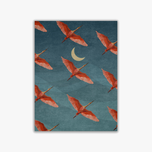 impressions-clectiques-de-grue-rouge-et-h-ron-bleu-d-cor-mural-6.png
