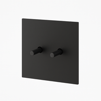Interrupteur double 2 voies intermédiaire switch en acier noir mat