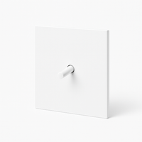 Interrupteur simple 1 voie en acier blanc mat