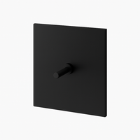 Interrupteur simple 1 voie en acier noir mat