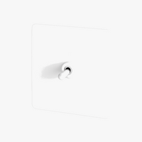Interrupteur simple 1 voie intermédiaire switch en acier blanc mat bords arrondis