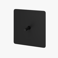 Interrupteur simple 1 voie intermédiaire switch en acier noir mat