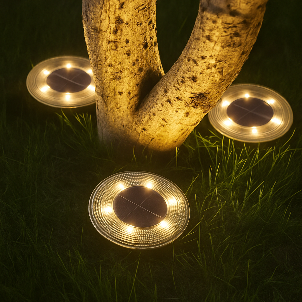 IP68 LED étanche extérieure énergie solaire lumière au sol contrôle de l'éclairage chemin pont lumières cour allée pelouse jardin décoration lampe - vue 5 sur 14