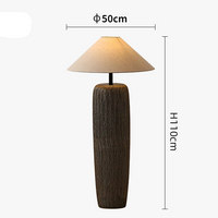 Lampe de sol en Pot de poterie Antique japonaise