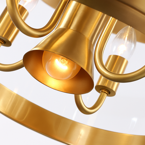 JMZM moderne cuivre lustre style européen verre doré luxe intérieur suspension pour salle à manger salon hôtel allée - vue 3 sur 7