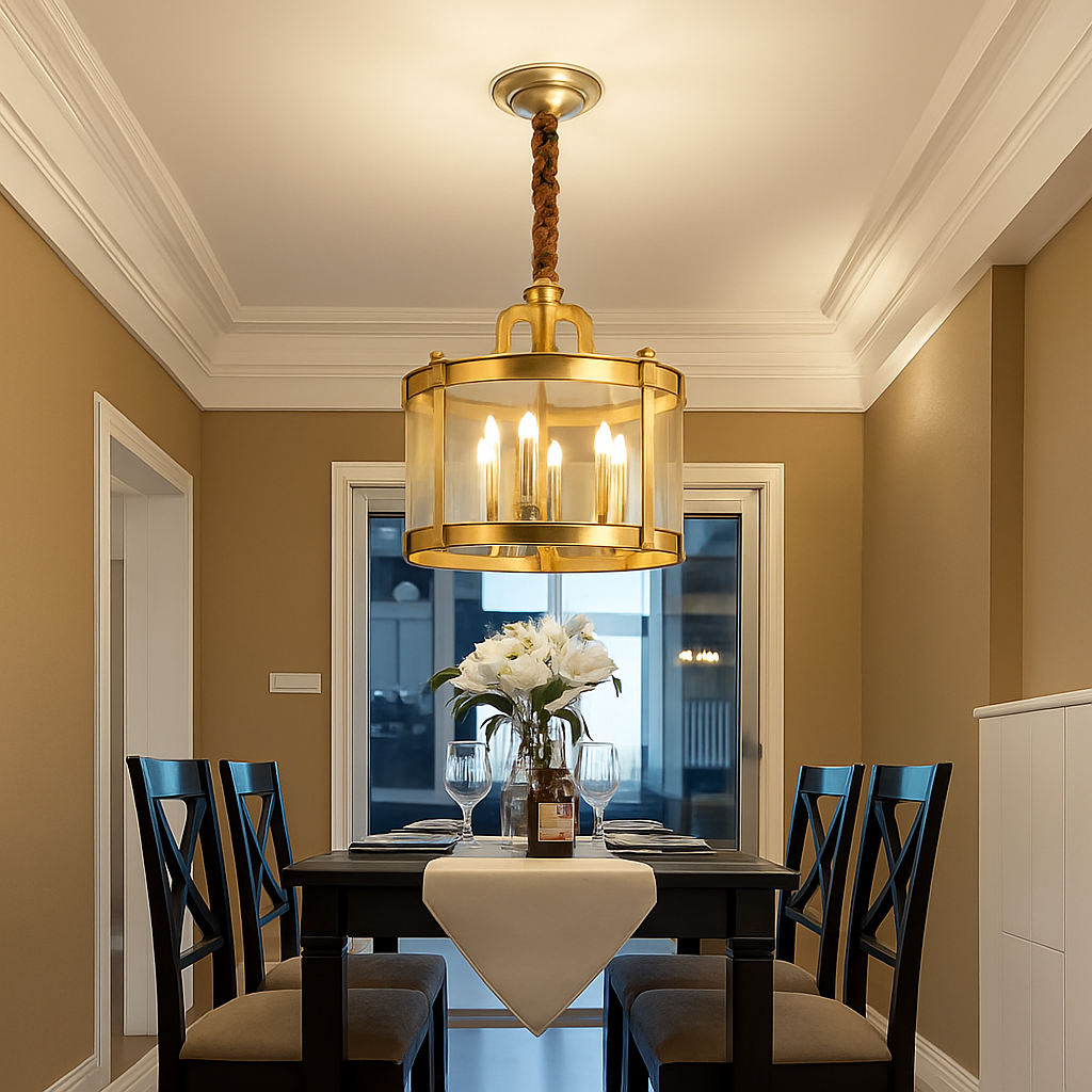 JMZM moderne cuivre lustre style européen verre doré luxe intérieur suspension pour salle à manger salon hôtel allée - vue 5 sur 7