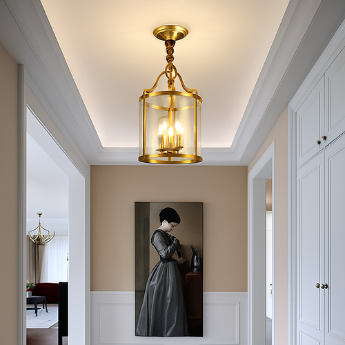 JMZM moderne cuivre lustre style européen verre doré luxe intérieur suspension pour salle à manger salon hôtel allée - vue 8 sur 7