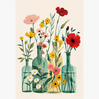 kit de peinture par numéros vase romantique pour décoration intérieur