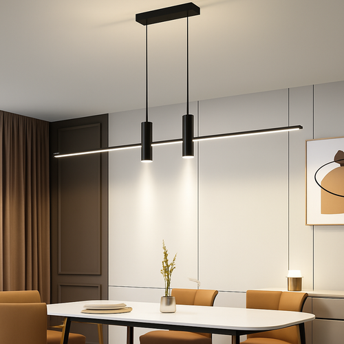 Kitchen Island Pendant Lamp Long Ceiling Hanging Light Chandelier Suspension Lighting for Dining Room - vue 3 sur 8