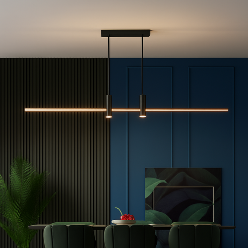 Kitchen Island Pendant Lamp Long Ceiling Hanging Light Chandelier Suspension Lighting for Dining Room - vue 4 sur 8