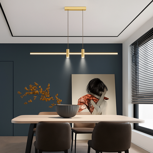 Kitchen Island Pendant Lamp Long Ceiling Hanging Light Chandelier Suspension Lighting for Dining Room - vue 5 sur 8