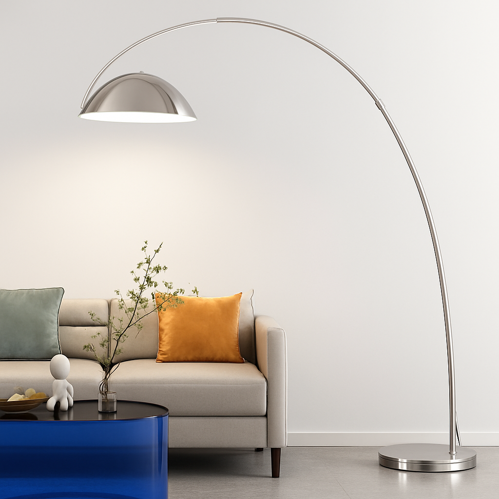 Lampadaire arc avec abat-jour moderne simple - vue 3 sur 6