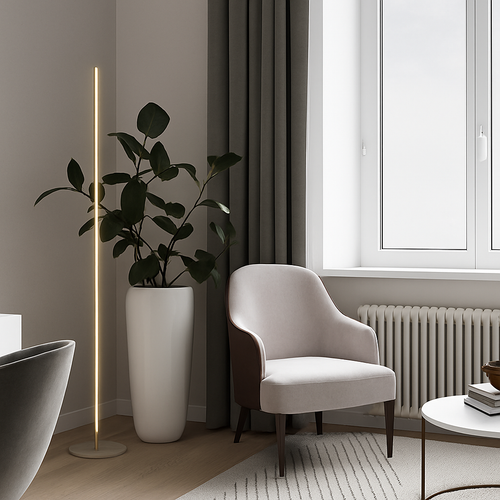 Lampadaire design minimaliste LED Lucien - vue 3 sur 9