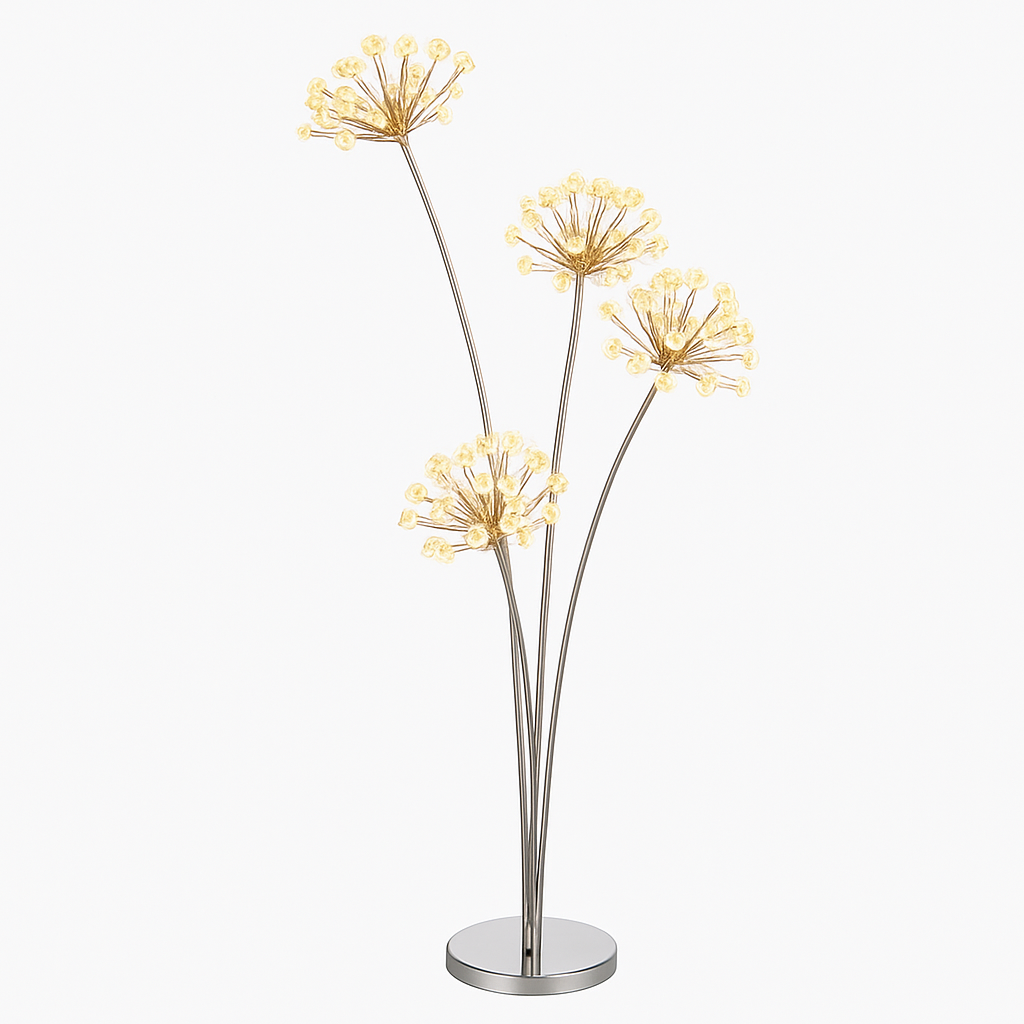 Lampadaire design moderne à LED en forme de fleurs - vue 3 sur 4