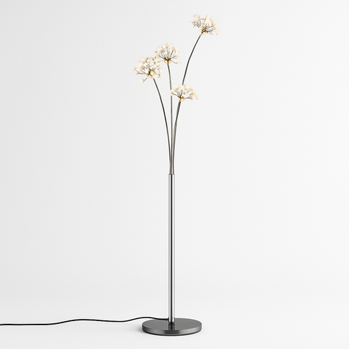 Lampadaire design moderne à LED en forme de fleurs - vue 4 sur 4