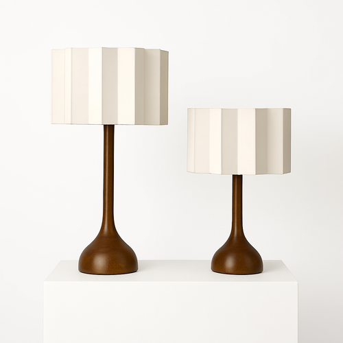 lampadaire en bois massif style wabi-sabi décoration zen design moderne - vue 2 sur 8