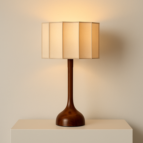 lampadaire en bois massif style wabi-sabi décoration zen design moderne - vue 4 sur 8