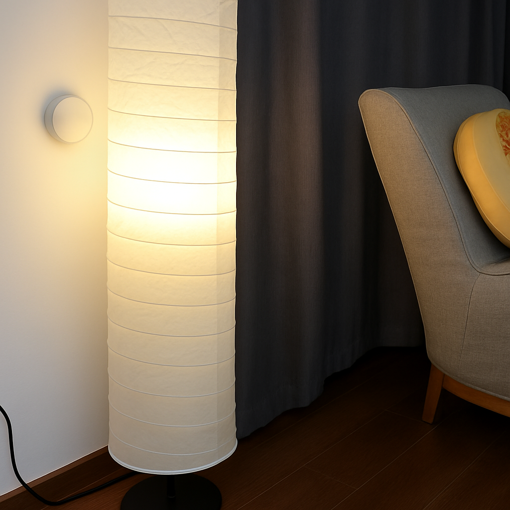 lampadaire en papier design scandinave pour intérieur élégant - vue 4 sur 6