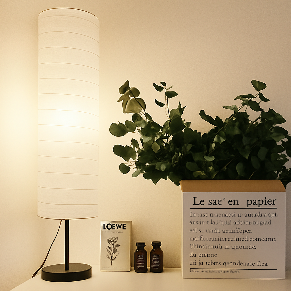 lampadaire en papier design scandinave pour intérieur élégant - vue 5 sur 6