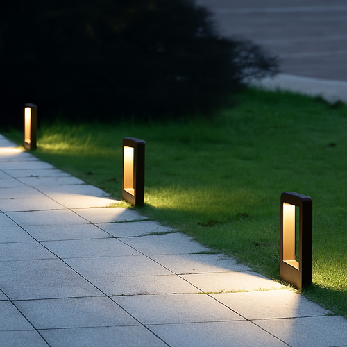 Lampadaire exétieur IP68 étanche 15W LED jardin pelouse en aluminium pilier - vue 4 sur 6