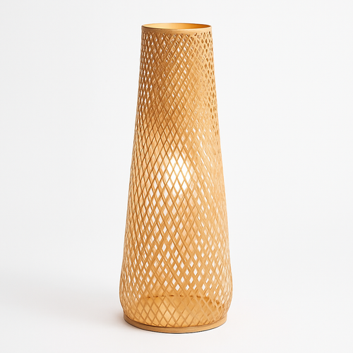 lampadaire japonais zen en bambou pour décoration intérieure - vue 2 sur 9