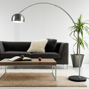 lampadaire led créatif en acier inoxydable lampara pie