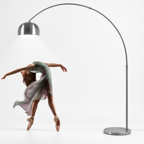lampadaire led créatif en acier inoxydable lampara pie - vue 7 sur 10