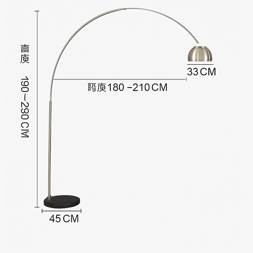 lampadaire led créatif en acier inoxydable lampara pie - vue 8 sur 10