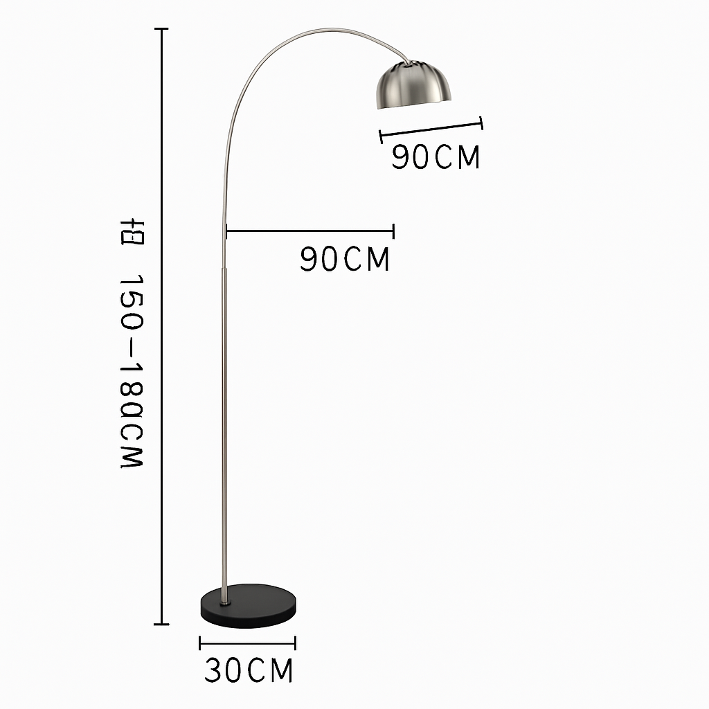 lampadaire led créatif en acier inoxydable lampara pie - vue 9 sur 10
