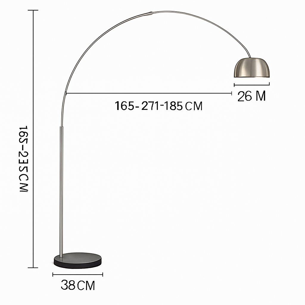 lampadaire led créatif en acier inoxydable lampara pie