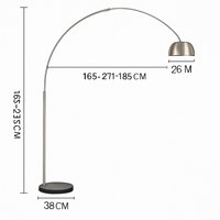 lampadaire led créatif en acier inoxydable lampara pie