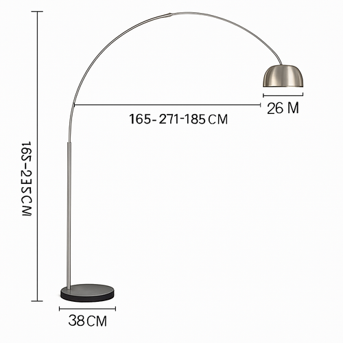 lampadaire led créatif en acier inoxydable lampara pie
