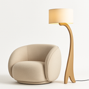Lampadaire Led en bois au Design moderne