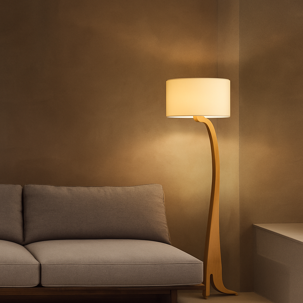 Lampadaire Led en bois au Design moderne - vue 4 sur 9