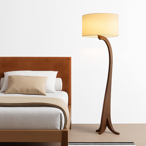 Lampadaire Led en bois au Design moderne - vue 5 sur 9