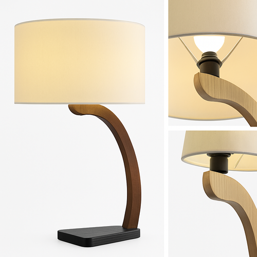 Lampadaire Led en bois au Design moderne - vue 6 sur 9