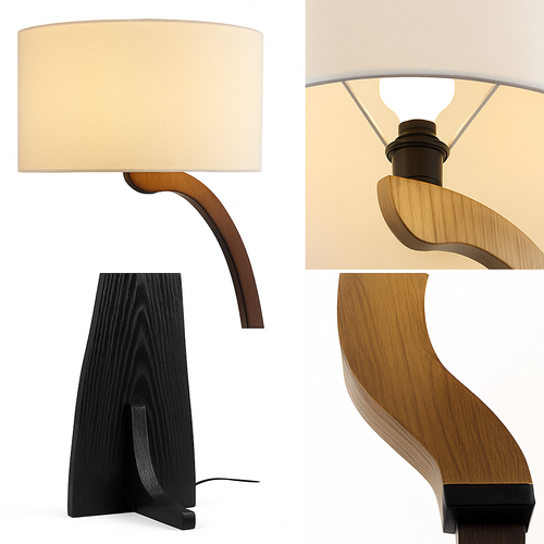 lampadaire led en bois design moderne luminaire décoratif idéal - vue 6 sur 9