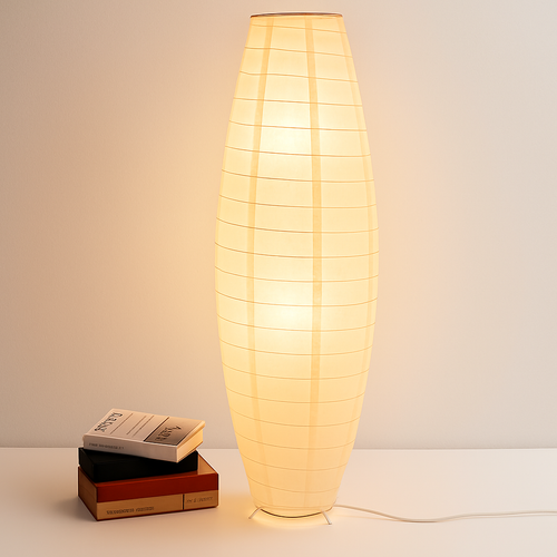 lampadaire led en papier tissé style nordique luminaria lampara de - vue 4 sur 7