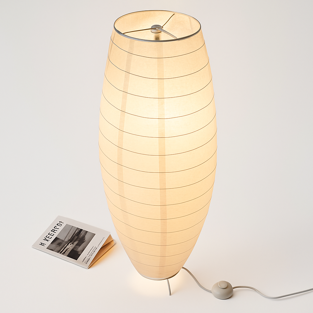 lampadaire led en papier tissé style nordique luminaria lampara de - vue 5 sur 7