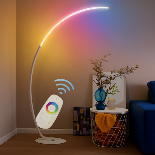 Lampadaire Led moderne en forme d'arc - vue 5 sur 12