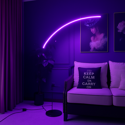 Lampadaire Led moderne en forme d'arc - vue 6 sur 12