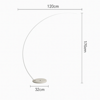 Lampadaire Led moderne en forme d'arc