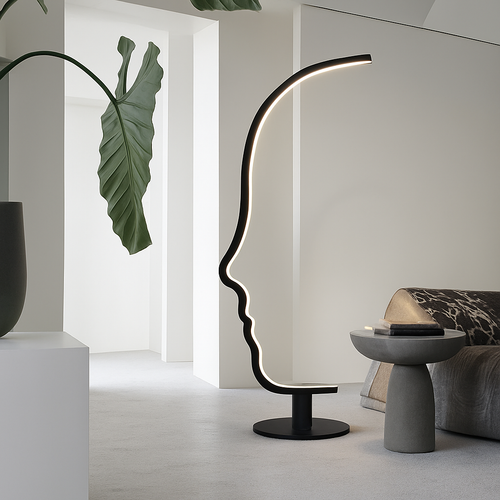 Lampadaire Led nordique à visage humain - vue 2 sur 7