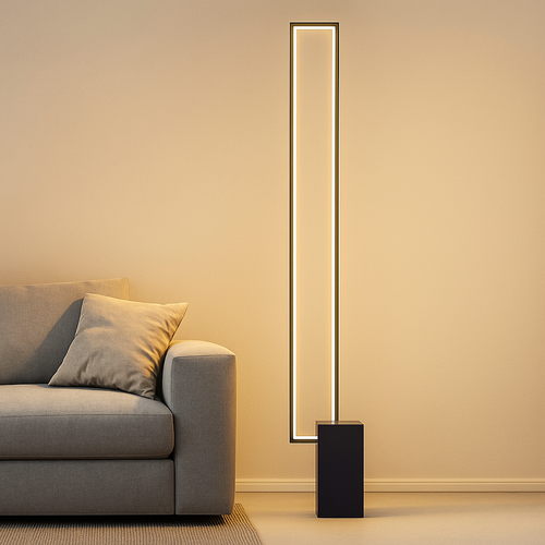 Lampadaire Led rectangulaire moderne - vue 3 sur 6